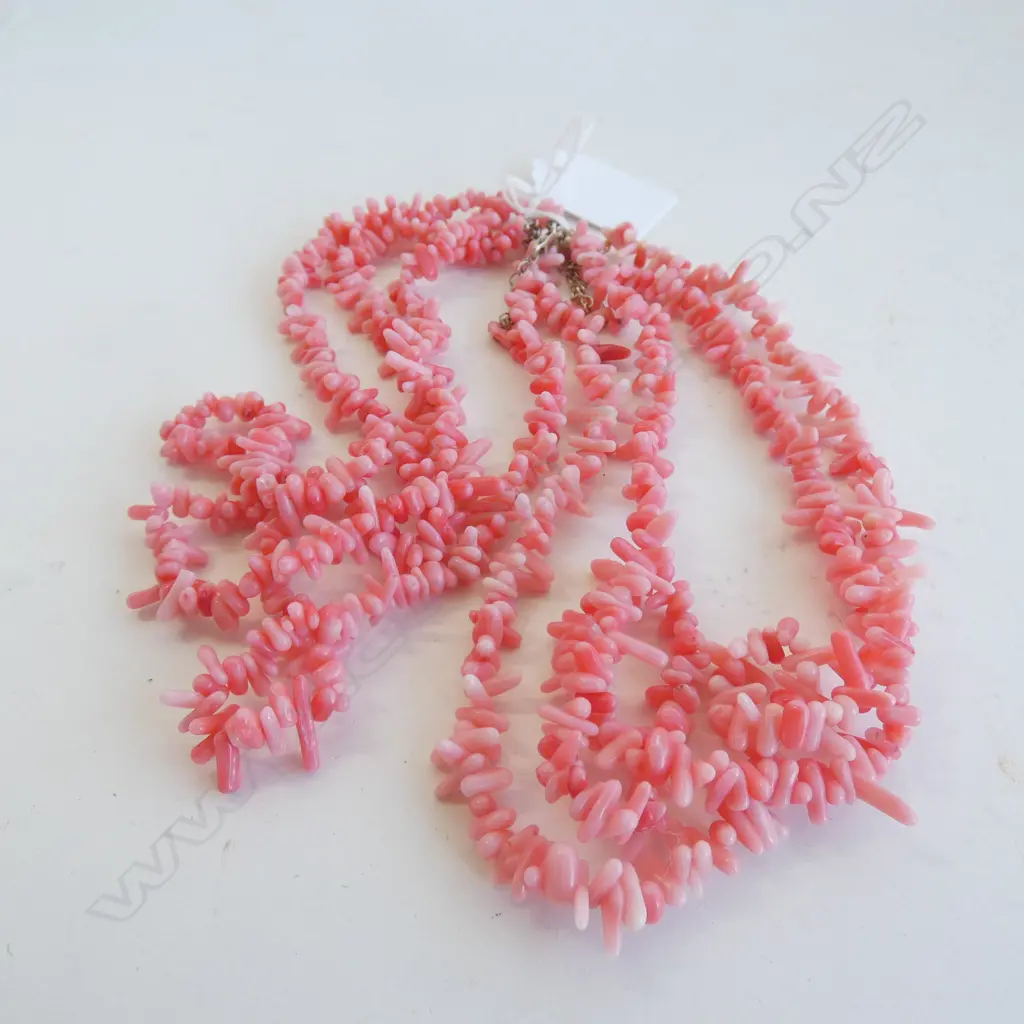 FOUR TWIG  CORAL ? NECKLACES Image 1++