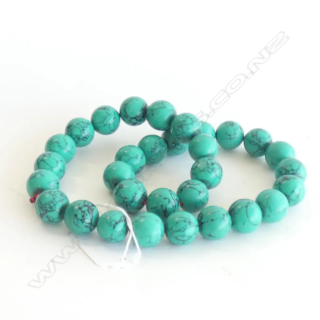 TURQUOISE ? LGE BEAD NECKLACE Image 1++
