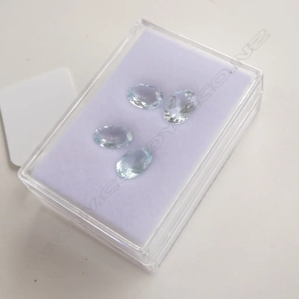 FOUR AQUAMARINE STONES 8.34CT Image 1++