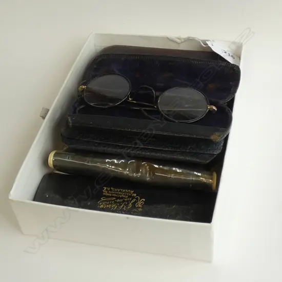 BAG OLD CASED SPECTACLES / JOHN LENNON STYLE