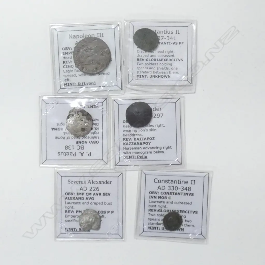 6 ANCIENT COINS INC. NAPOLEON 111  AD 1853 Image 1++