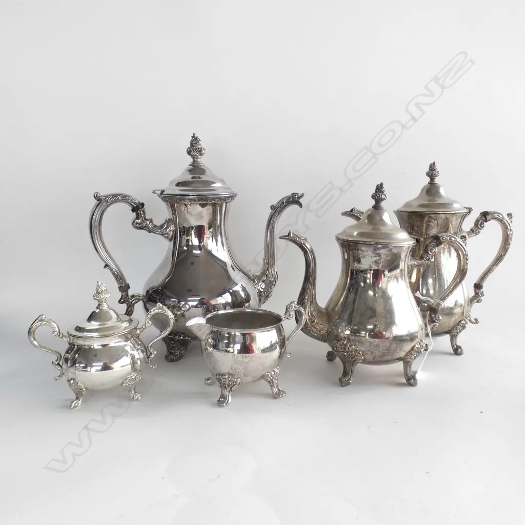 ASST SILVER PLATE COFFEE POTS ETC.. Image 1++