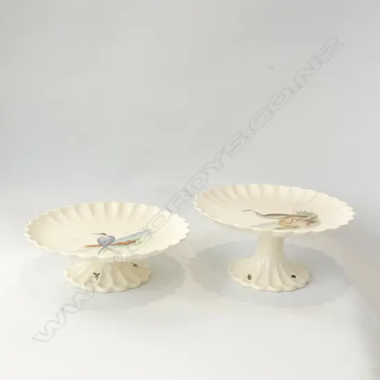 PR VICTORIAN COPELAND SPODE TAZZAS W BIRDS  DIA 225MM