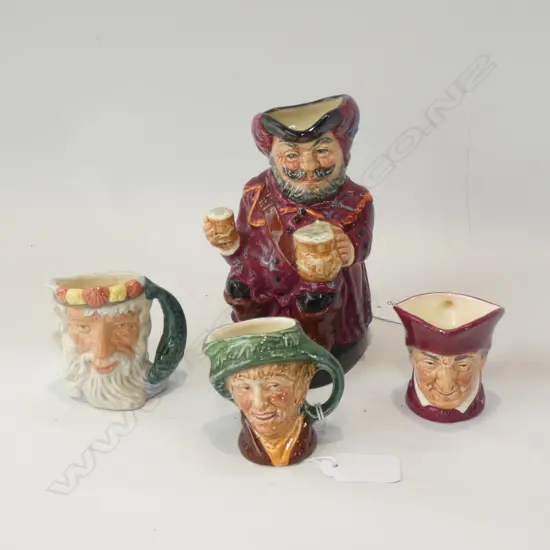 4 ROYAL DOULTON MEDIUM SIZE CHARACTER JUGS