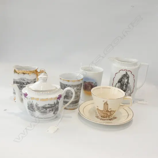 6 PCES NZ EDWARDIAN SOUVENIR CHINA