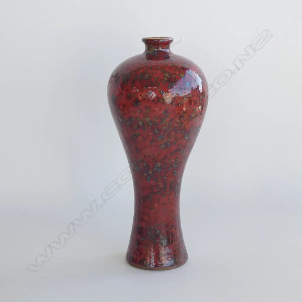 CHINESE OX BLOOD VASE H.235mm Image 1++