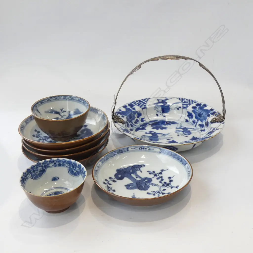 8 PCS OLD BLUE & WHITE ORIENTAL CHINA (1 A/F)  Image 1++