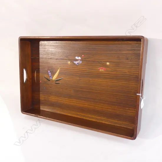 LG JAPANESE INLAID WOODEN TRAY L 580MM