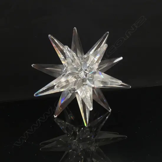 SWAROVSKI CRYSTAL STAR CANDLE HOLDER (7600) DIA APPROX 110MM  IN ORIGINAL BOX 