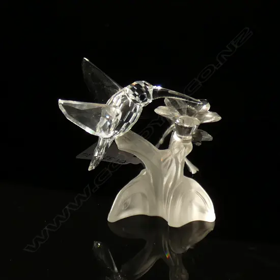 SWAROVSKI CRYSTAL HUMMINGBIRD H. 70MM - IN ORIGINAL BOX 