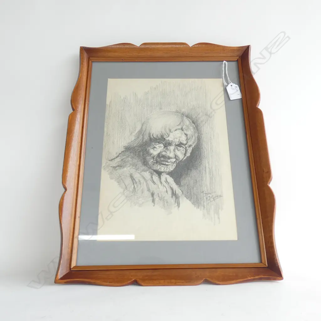 PORTRAIT OF A MAORI WOMAN (Tane) SIGNED C.F.GOLDIE, by KARL F SIM. 310 x 225mm... Image 1++