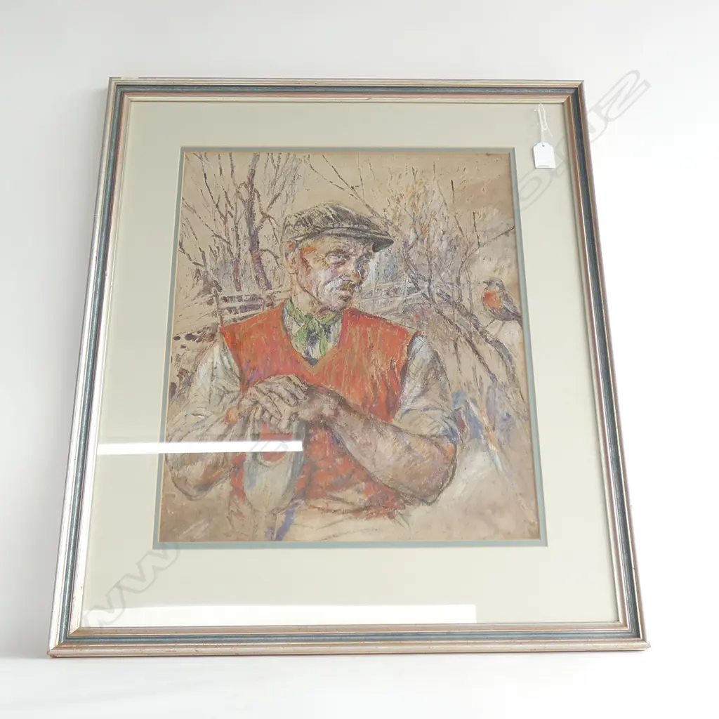CLAUDE BENDALL R.A. (UK 1891-1970), THE ROBIN'S SONG, WATERCOLOUR & GOUACHE ON PAPER. 470 x 390mm Image 1++
