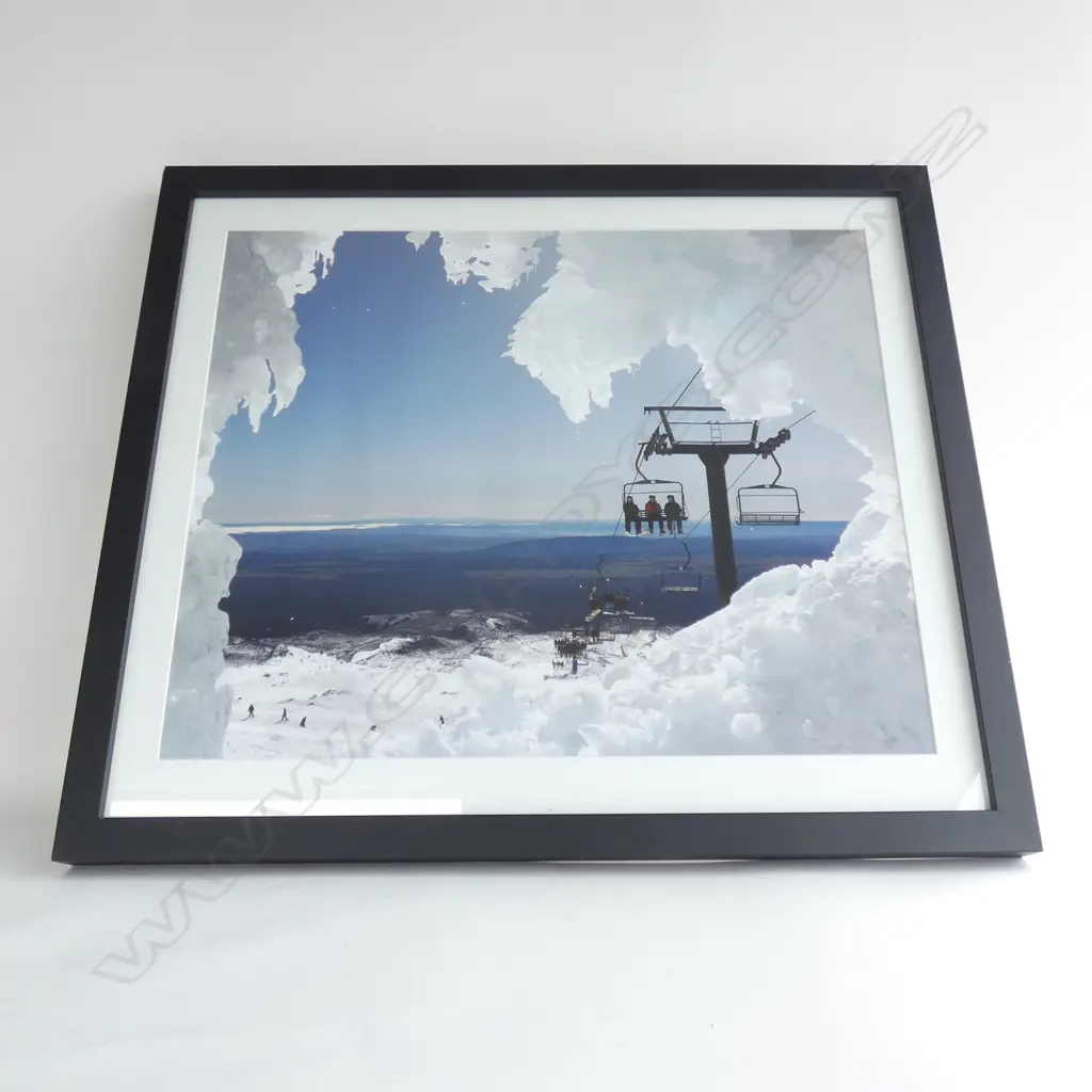 LG SKI LIFT SCENE FRAMED PHOTO 595 X 490MM Image 1++