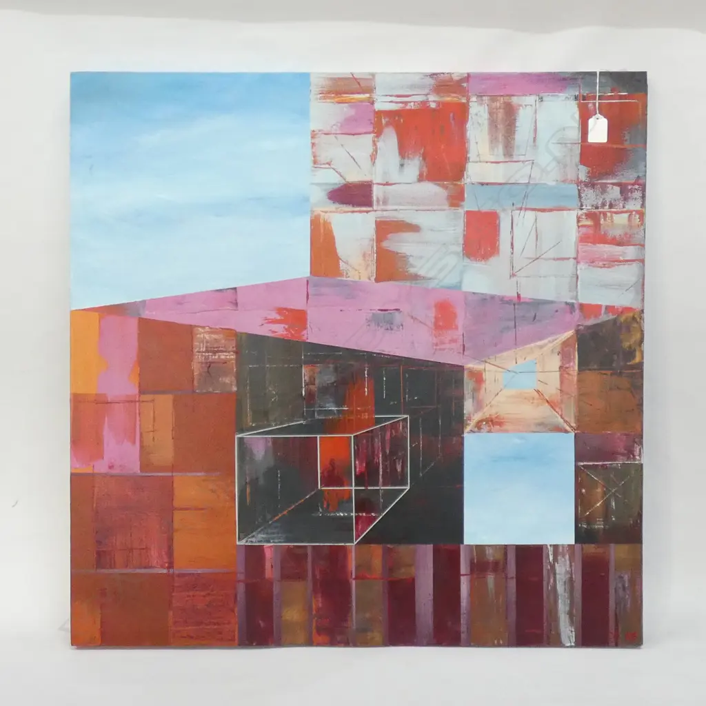 SHAPESHIFTER ? ABSTRACT ON CANVAS - ARTIST UNKNOWN 760 X 760MM Image 1++