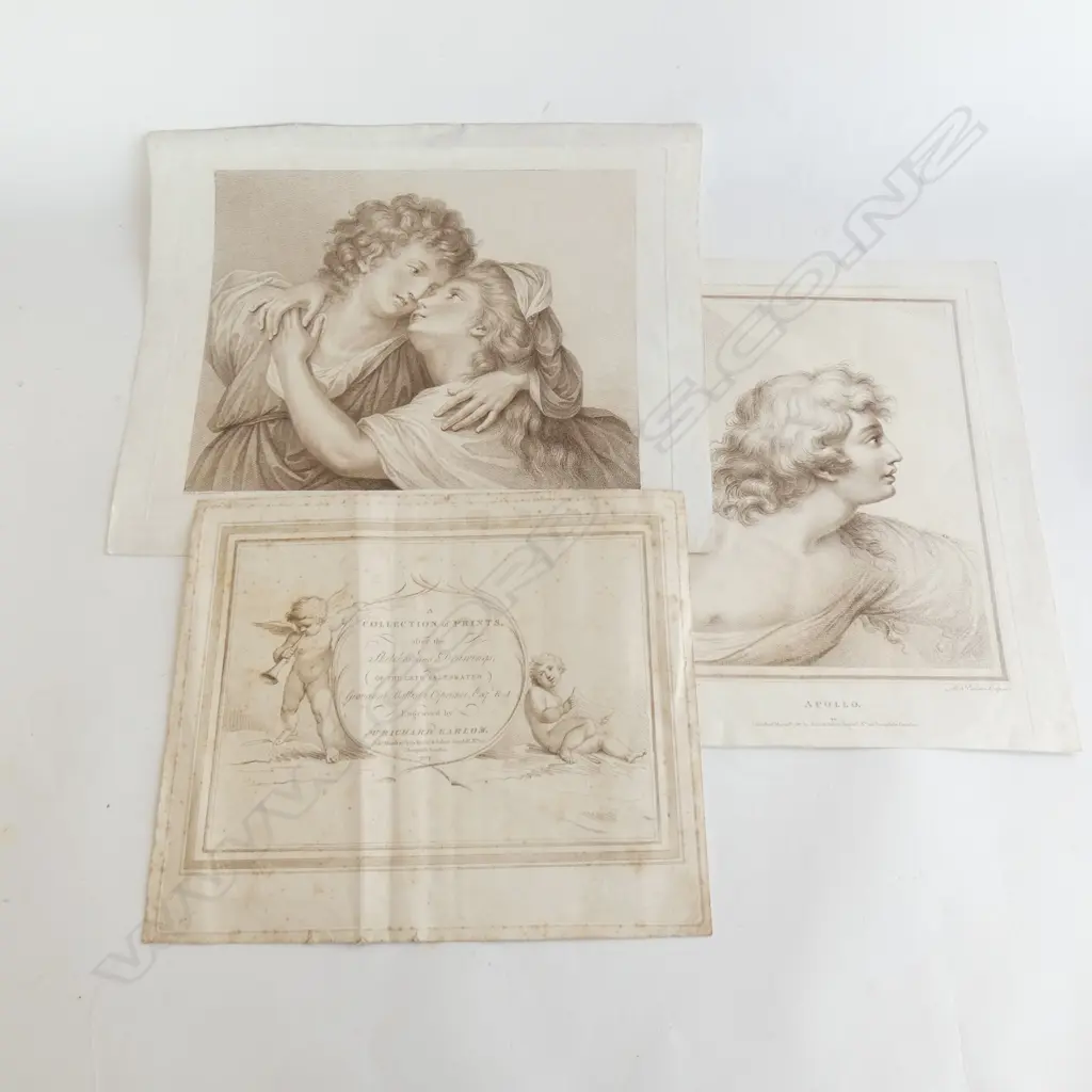c1789 3 x ENGRAVINGS OF G B CIPRIANI PAINTINGS... Image 1++