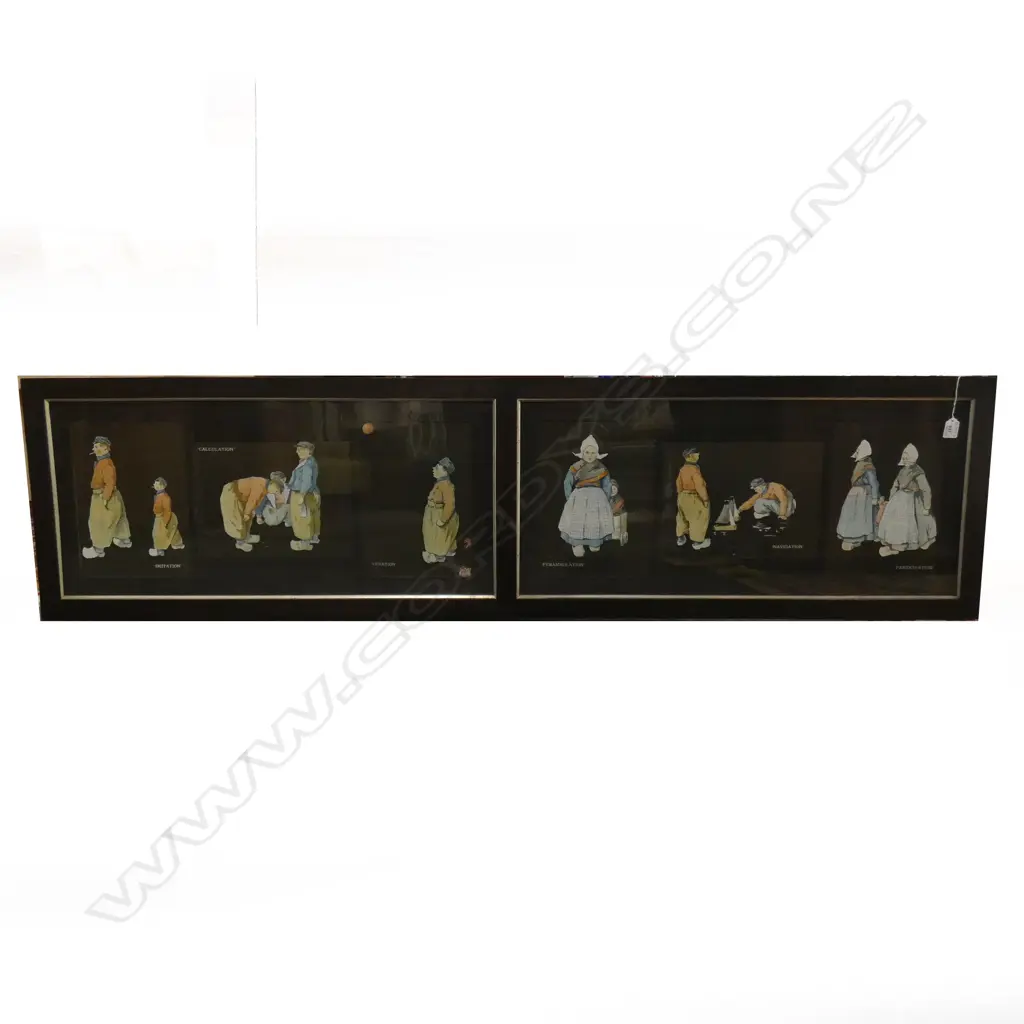 DUTCH PRINTS - POSSIBLY 1920'S  6 SCENES 360 X 1640MM ... Image 1++