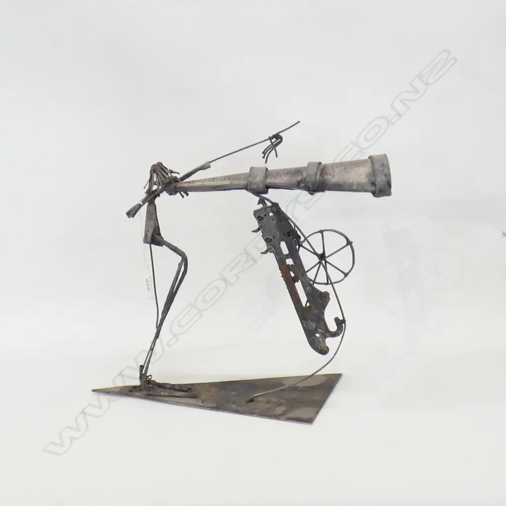 FOLK ART WIREWORK, MAN WITH TELESCOPE Image 1++