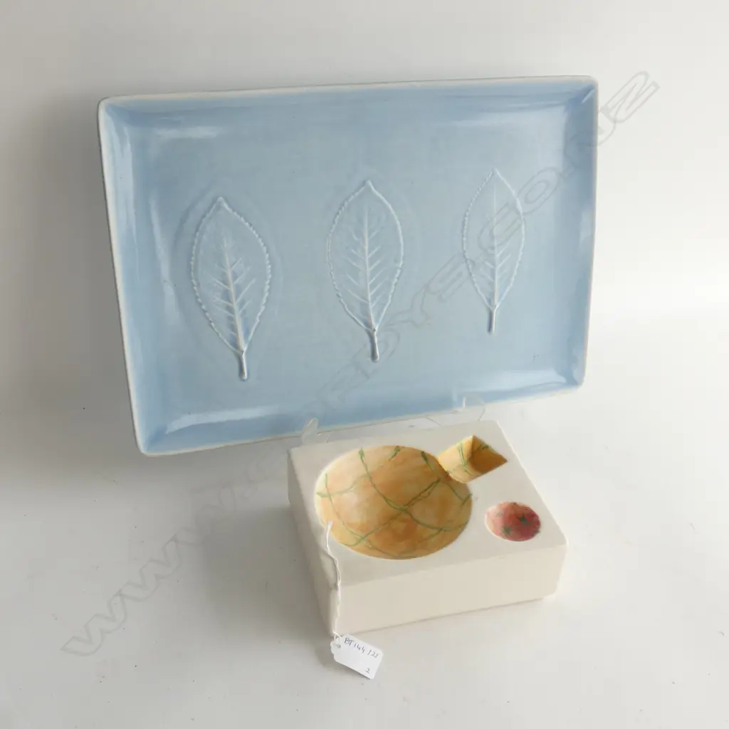 STEINER STUDIOS BLUE TRAY 290x420 + CHAN ANDREASSEND DISH 180x145mm Image 1++