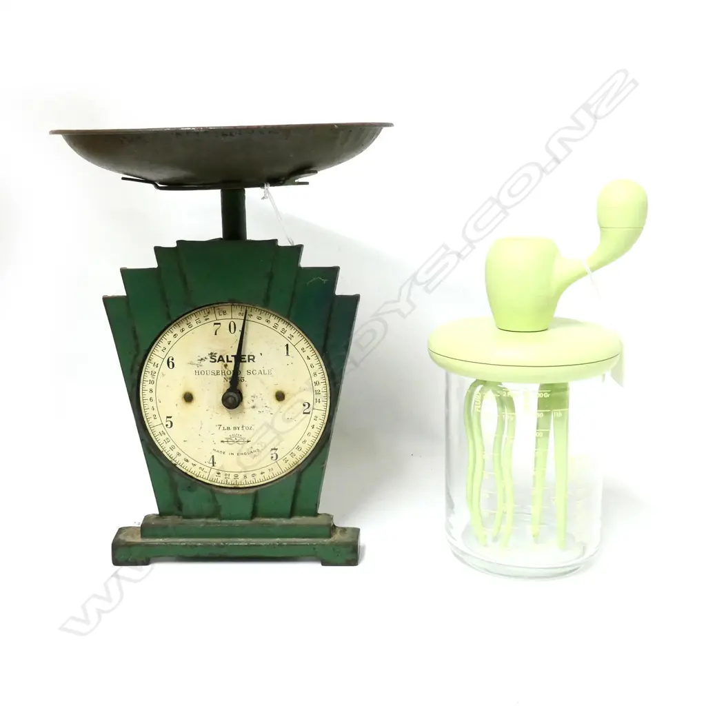 DESIGNER ALESSI FOLPO HAND MIXER & VINTAGE CAST IRON SLATER KITCHEN SCALES Image 1++