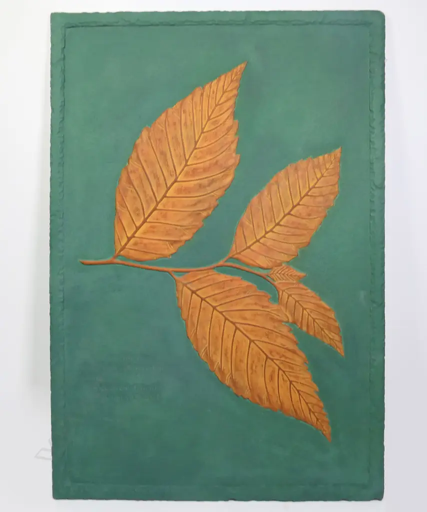 WALL ART PANEL 'ELM LEAF' Image 1++