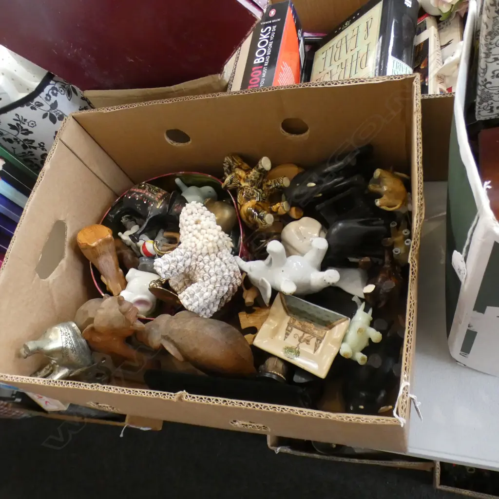 LG BOX ASST ELEPHANT ORNAMENTS ETC.. Image 1++
