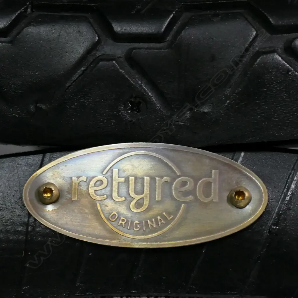 RECYCLED TYRES CAFE TABLE & 4 COTTAGE CHAIR SET Image 1++