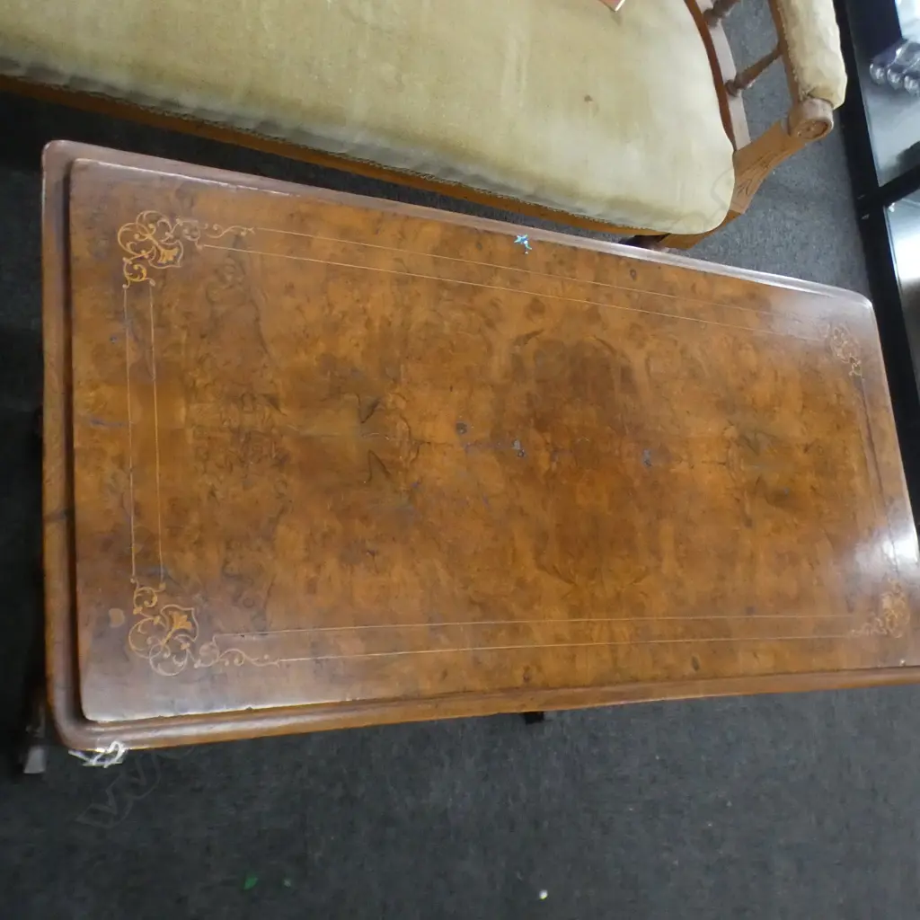 SM BURR  INLAID SIDE TABLE 950 X 475MM Image 1++
