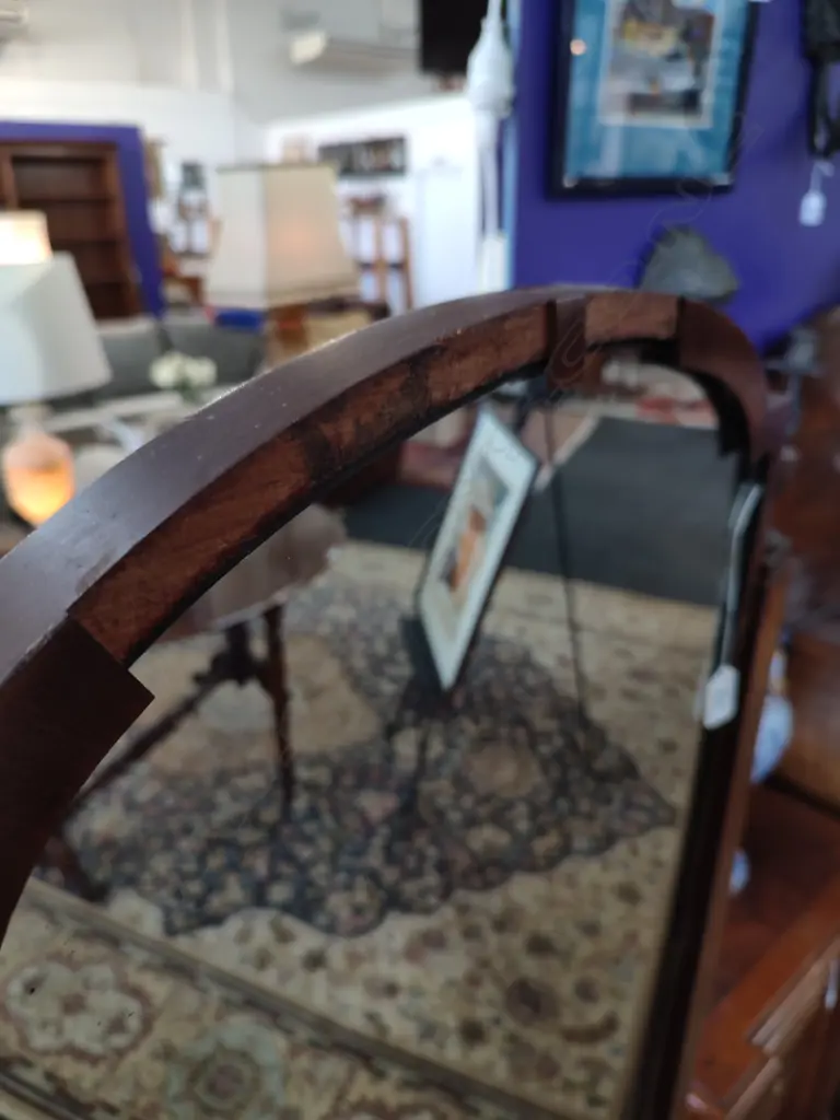 EDWARDIAN SHERATON REVIVAL CHEVAL MIRROR AF Image 1++
