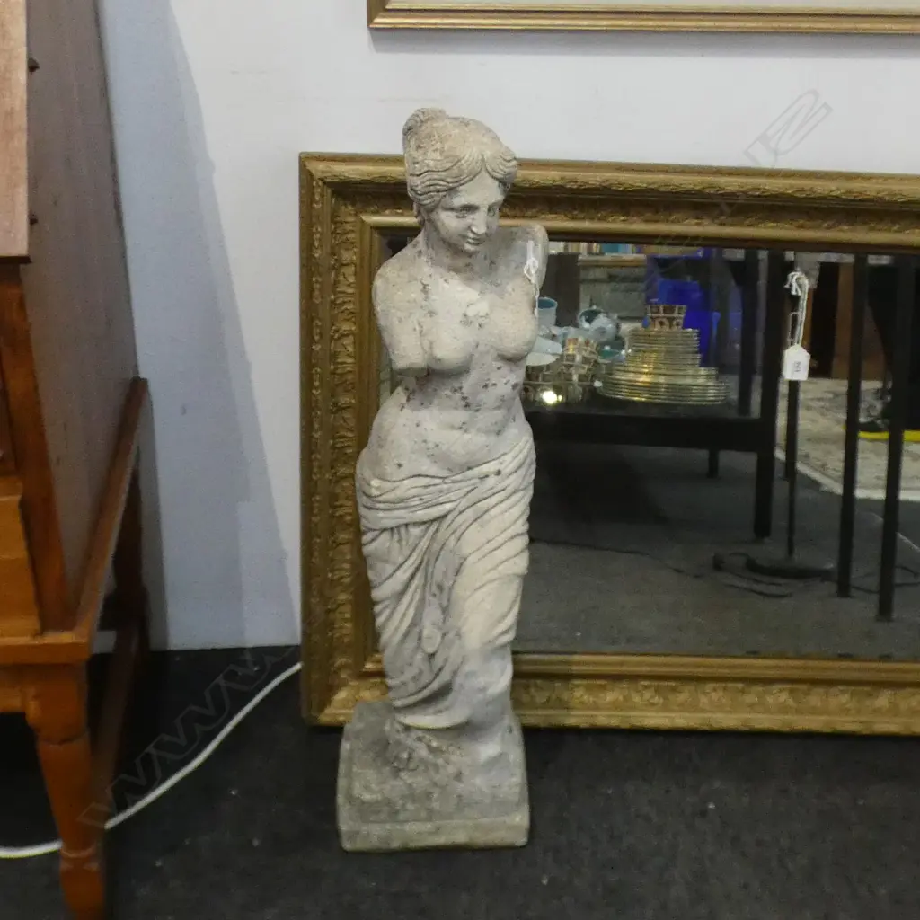 VINTAGE VENUS DE MILO CONCRETE GARDEN STATUE H 780MM Image 1++