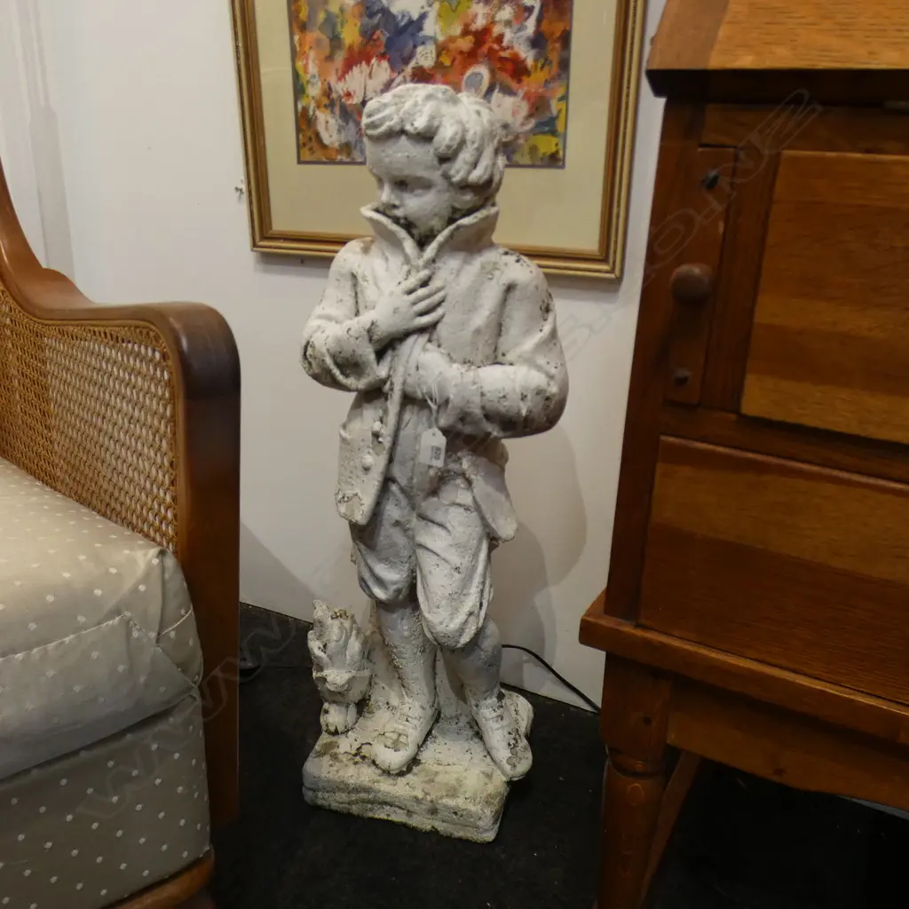 VINTAGE CONCRETE GARDEN STATUE H 750MM Image 1++