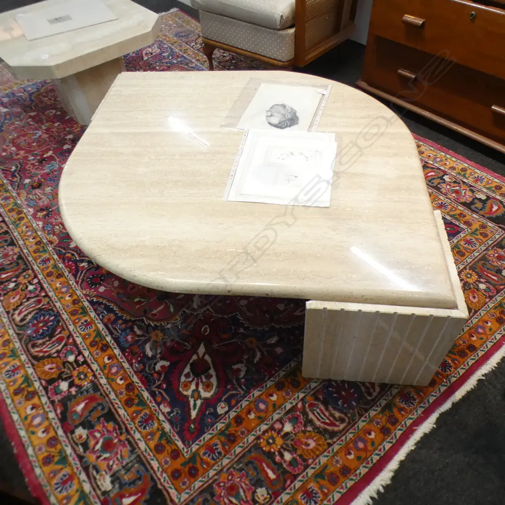 CREAM MARBLE COFFEE TABLE... Image 1++