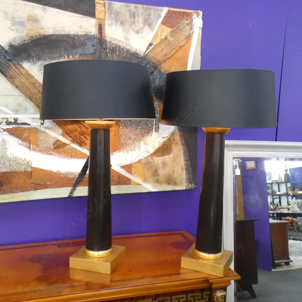 PAIR PORTA ROMAN DESIGNER TABLE LAMPS... Image 1++