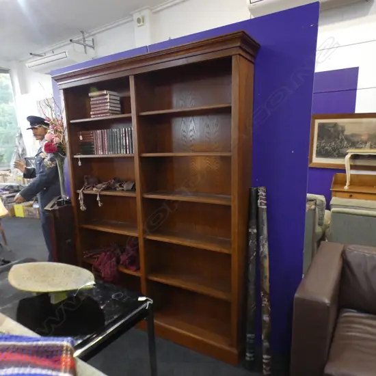 LARGE OAK BOOKCASE