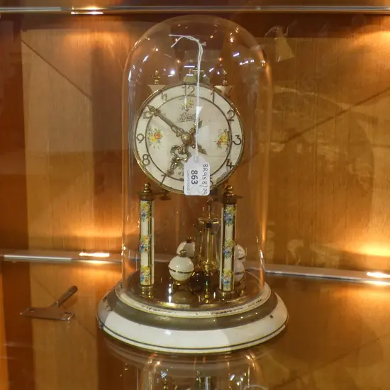 VINTAGE SHATS GLASS DOME CLOCK