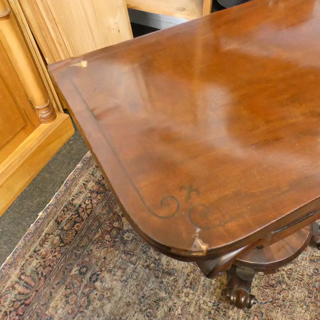 REGENCY ROSEWOOD CARD TABLE (AF) Image 1++
