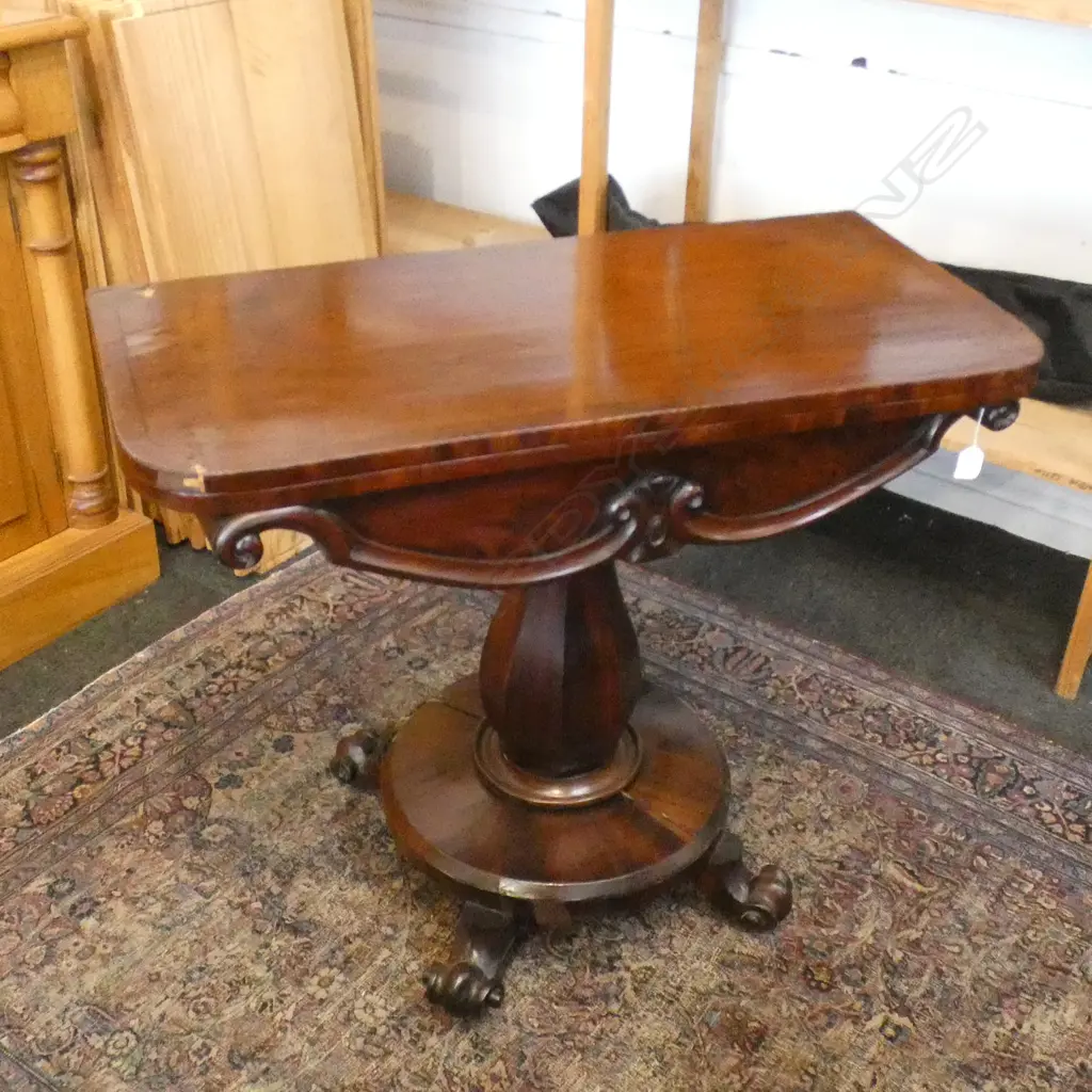 REGENCY ROSEWOOD CARD TABLE (AF) Image 1++