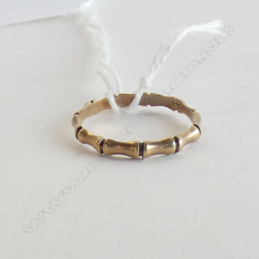 9CT BAMBOO BAND RING Image 1++