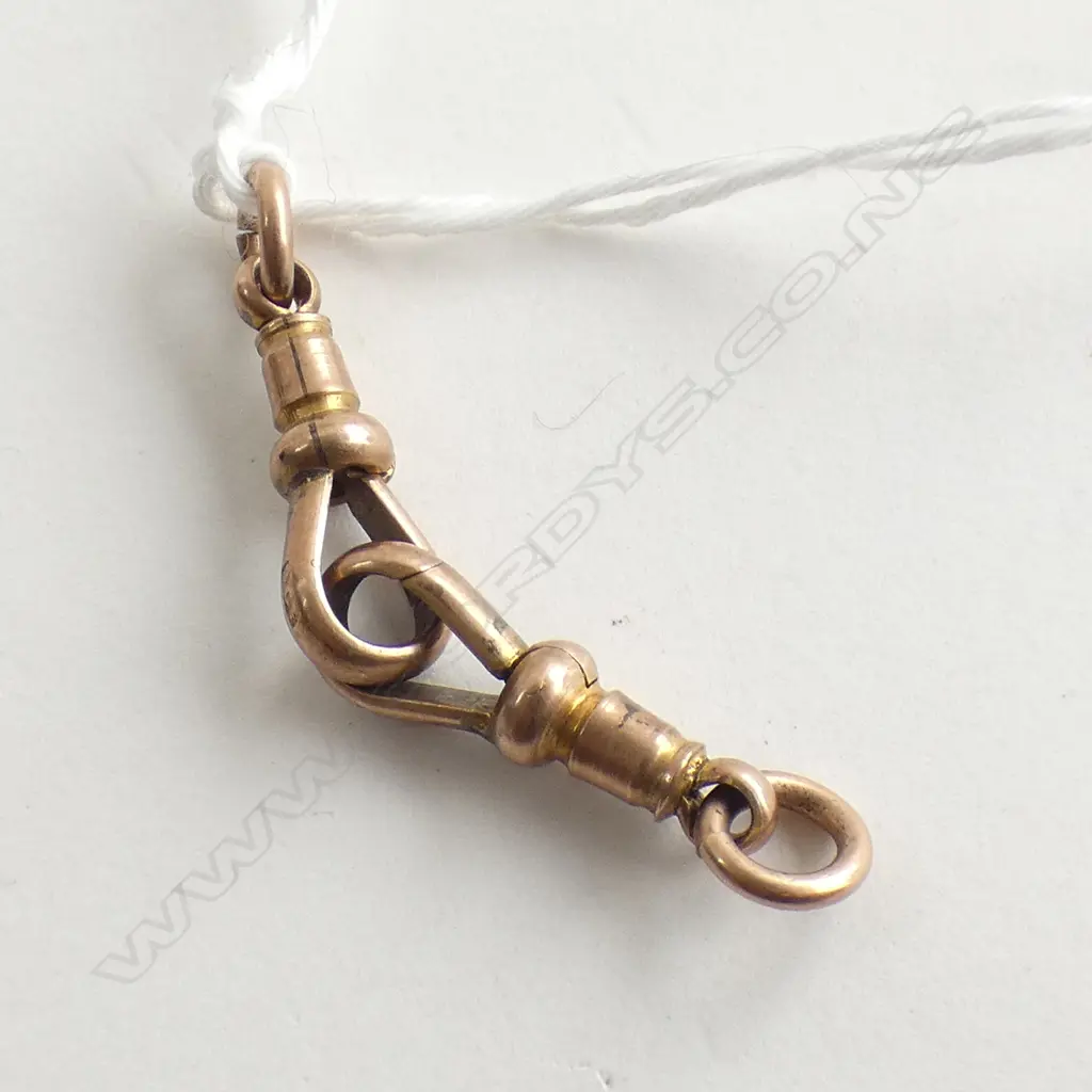 PR 9CT ROSE GOLD C1900 CHAIN CLIPS 4gms  'DOG' TYPE Image 1++
