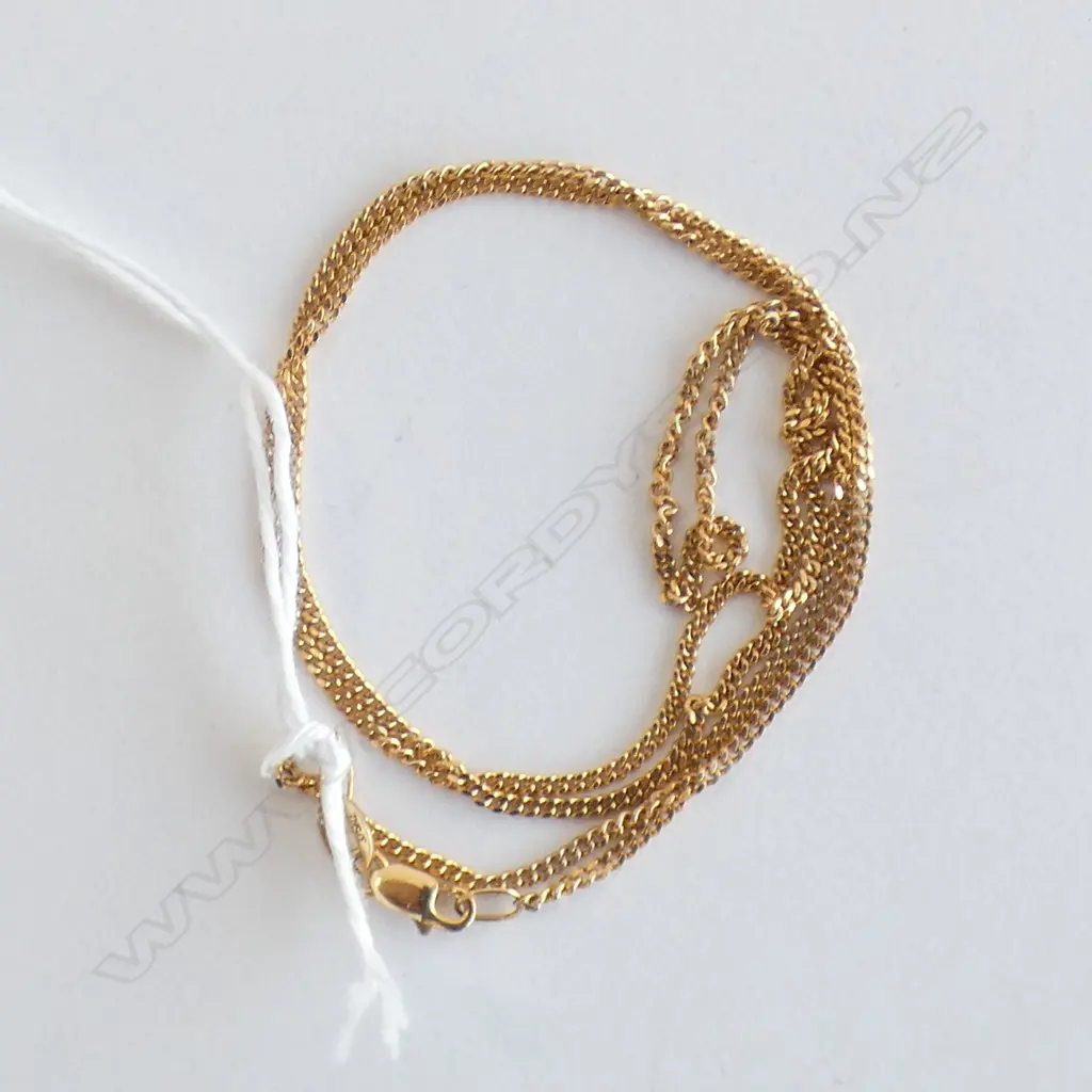 9CT YELLOW GOLD NECK CHAIN 2.5gm. L.440mm Image 1++