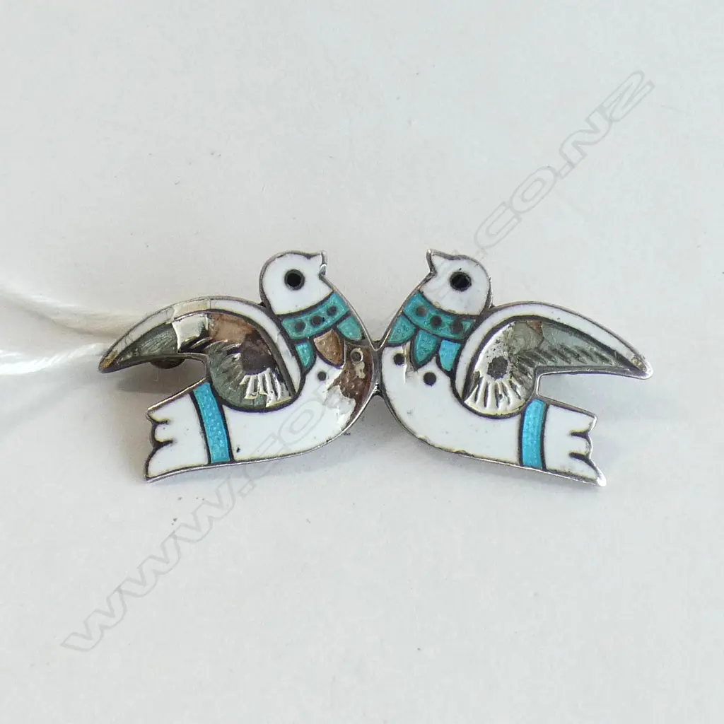 RARE MARGOT DE TAXCO ENAMEL BIRD BROOCH (ENAMEL CHIPPED) Image 1++