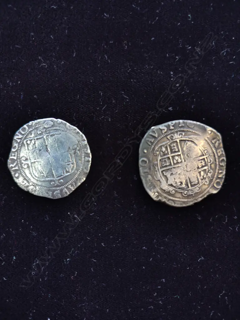 2 ANTIQUE SILVER COINS 22GMS Image 1++