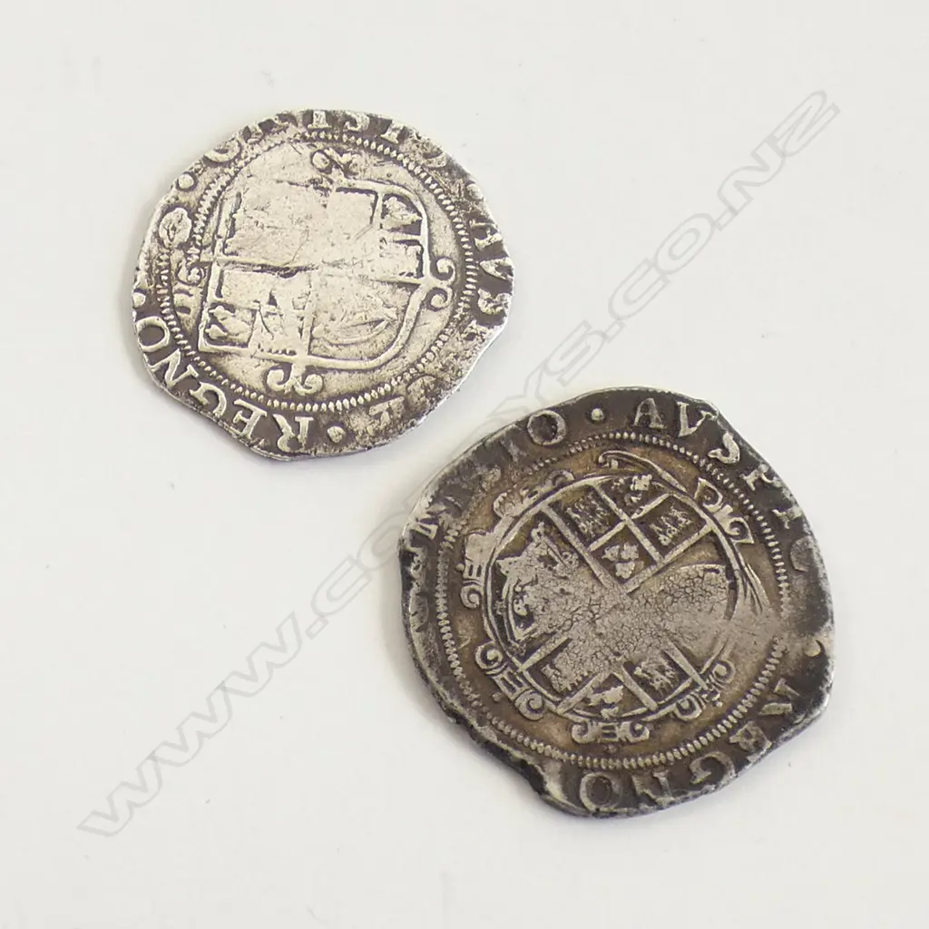 2 ANTIQUE SILVER COINS 22GMS Image 1++