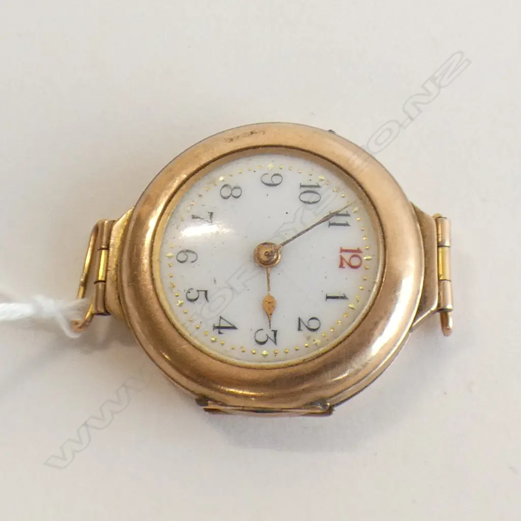 9CT GOLD 1920'S LADIES WRISTWATCH NO WINDER 17gm Image 1++