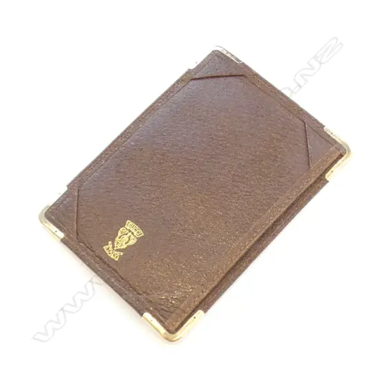 GUCCI CARD WALLET 12CT- ROLD GOLD CORNER TRIM