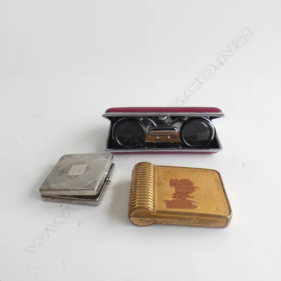 OPERA GLASSES/TWO COMPACTS
