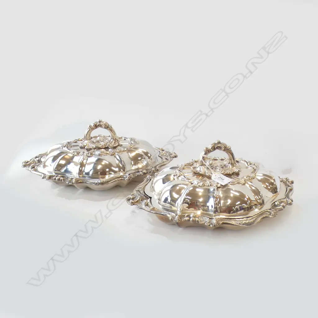 PAIR OF SILVER PLATE FOOD WARMERS Image 1++