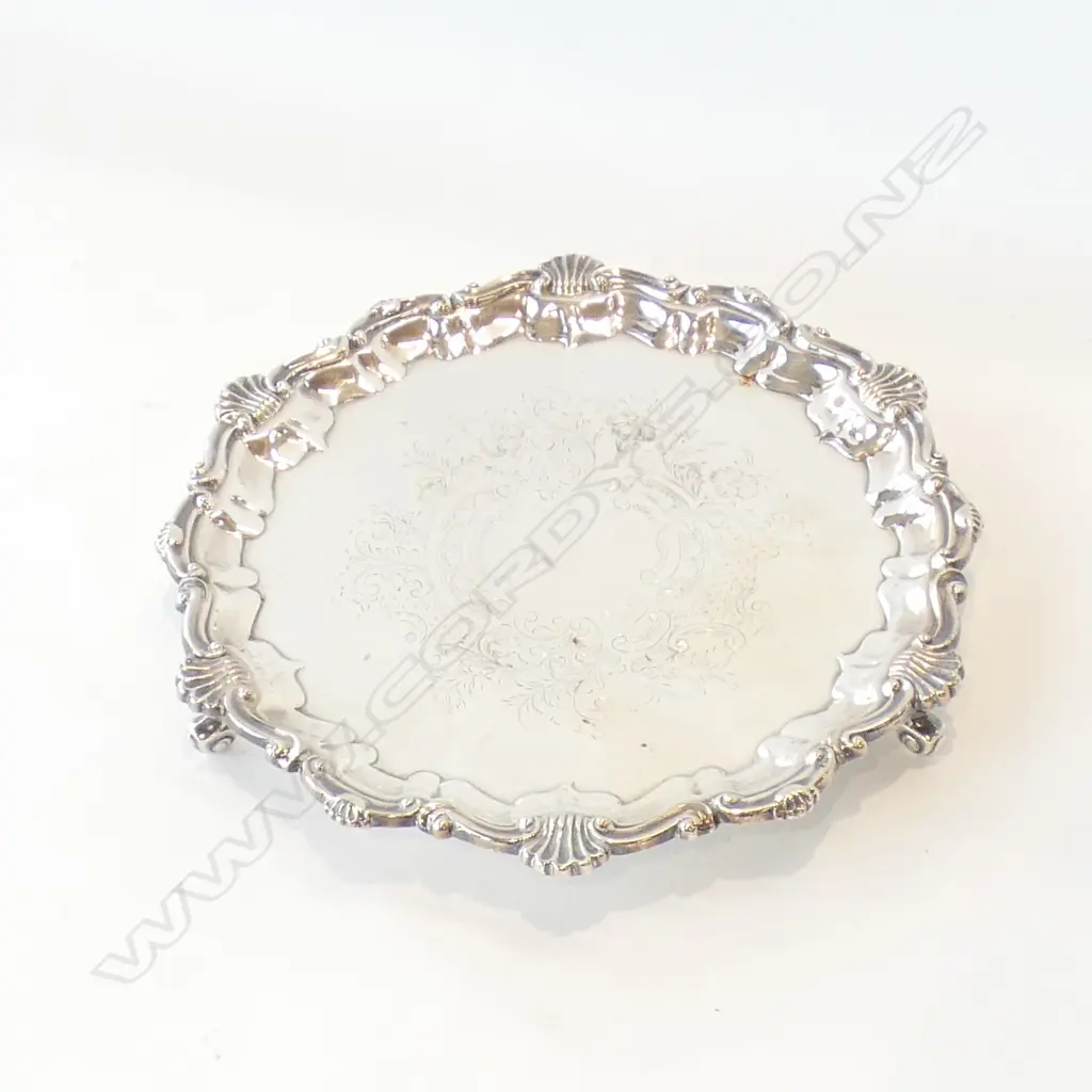 SMALL SILVER PLATE CARD TRAY Image 1++