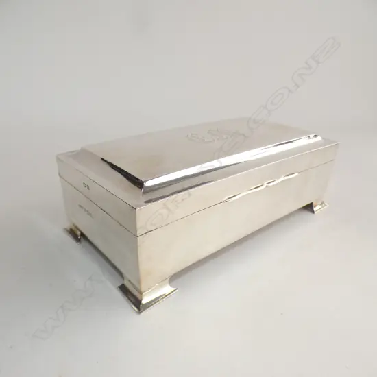 STG SILVER CIGARETTE BOX - TORTOISE SHELL BOTTOM