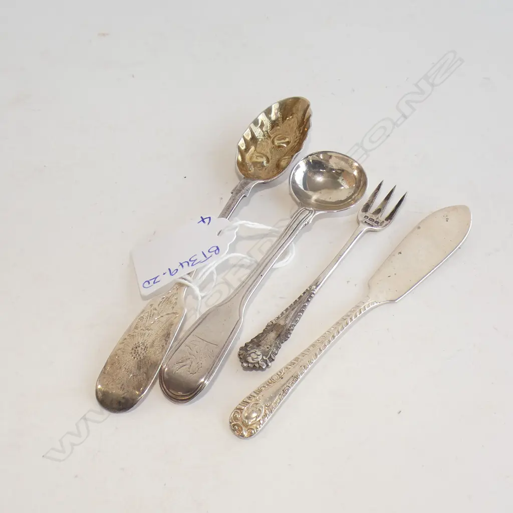 4 PCES HALLMARKED STG SILVER CUTLERY 50 GRAMS Image 1++
