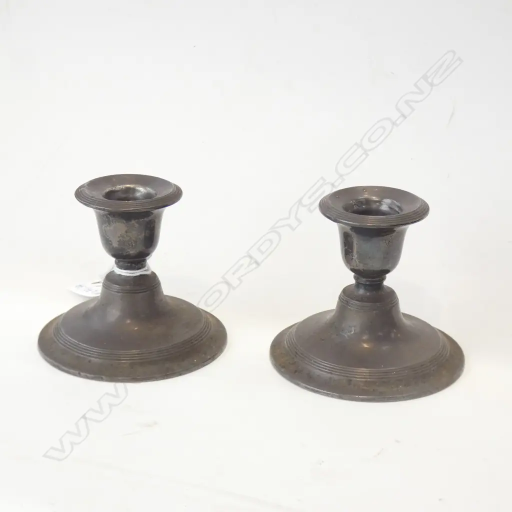 PR WEIGHTED STG SILVER CANDLESTICKS 238gm ex Highwic House the vendor is great great grandson of the first owner of High Image 1++